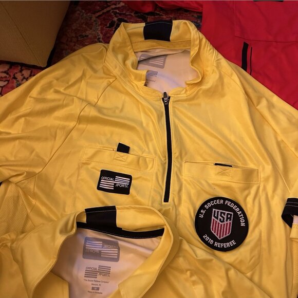 Soccer Referee Uniforms Medium Shirts Lot L/s S/s Multiple Colors & Kit Whistle - Picture 5 of 16